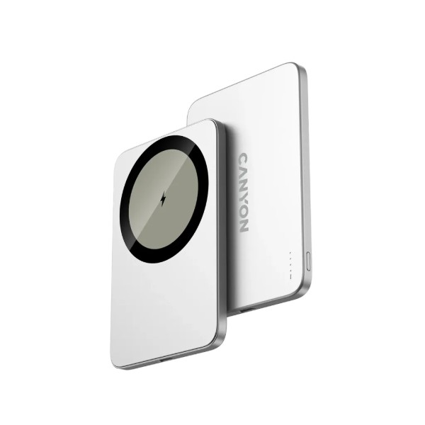 Фото - Батарея мобильная Canyon OnPower 503 Air 3000mAh Ultra-Slim Magnetic Wireless, Full Metal Body, 5.8mm Thin Design, USB-C Charging, Silver (CNS-CPB503SV)
