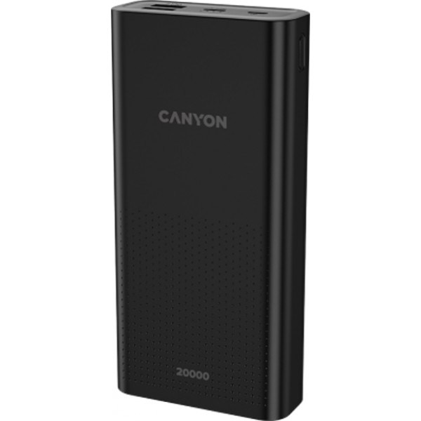 Фото - Батарея мобільна Canyon 20000mAh Black (CNE-CPB2001B)