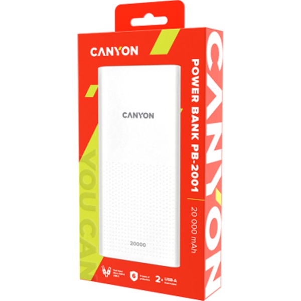 Фото - Батарея мобильная Canyon 20000mAh White (CNE-CPB2001W)
