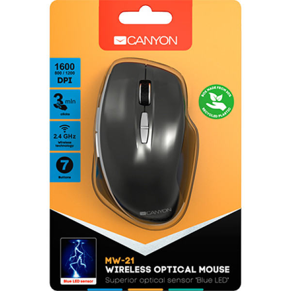 Фото - Мышь беспроводная Canyon CNS-CMSW21DG  Dark Gray