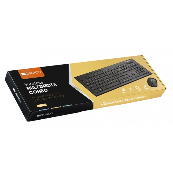 Фото - Клавіатура + миша бездротова Canyon CNS-HSETW4-RU