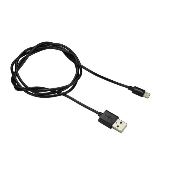 Фото - Кабель Canyon USB - Lightning 1m Black (CNS-MFICAB01B)