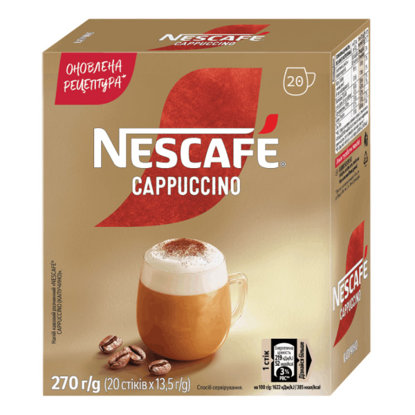 Фото - Кофе растворимый Nescafe Cappuccino в стиках 20 стиков по 13.5 г