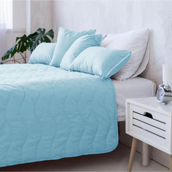 Фото - Покрывало двуспальное Sonex Capri 220x240 см Голубой с белым (SO102402)