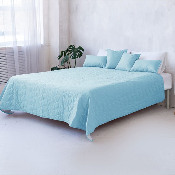 Фото - Покрывало двуспальное Sonex Capri 220x240 см Голубой с белым (SO102402)