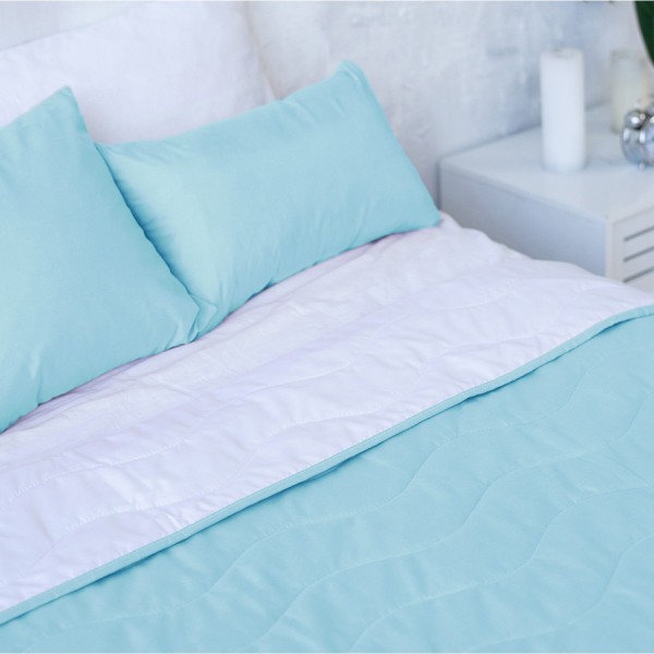 Фото - Покрывало двуспальное Sonex Capri 220x240 см Голубой с белым (SO102402)