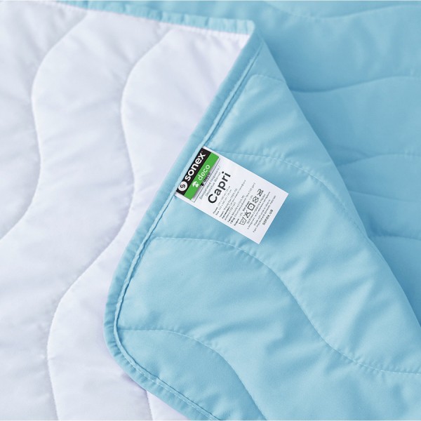 Фото - Покрывало двуспальное Sonex Capri 220x240 см Голубой с белым (SO102402)