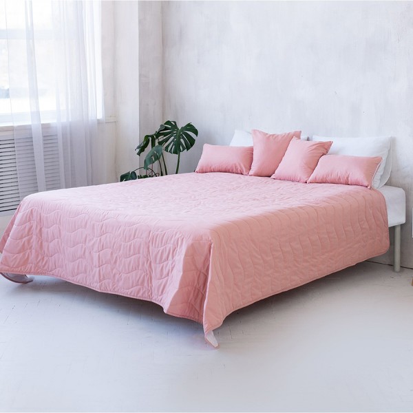 Фото - Покрывало двуспальное Sonex Capri 220x240 см Коралловое с белым (SO102403)