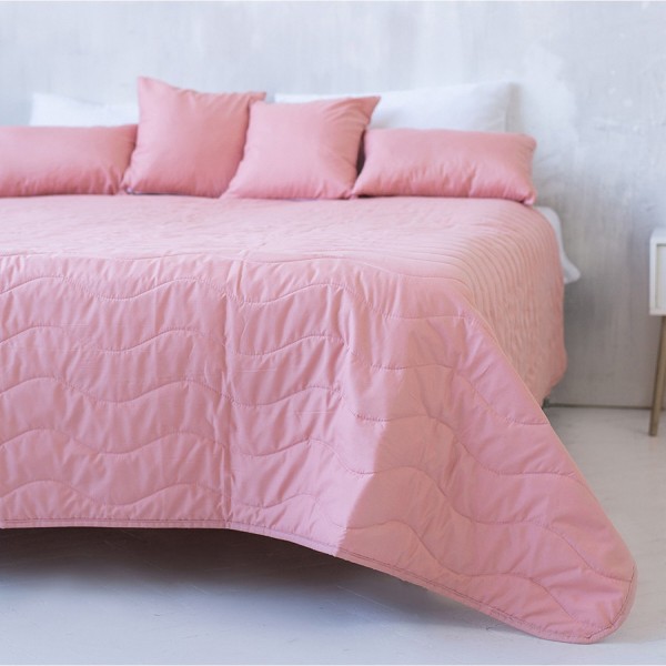 Фото - Покрывало двуспальное Sonex Capri 220x240 см Коралловое с белым (SO102403)