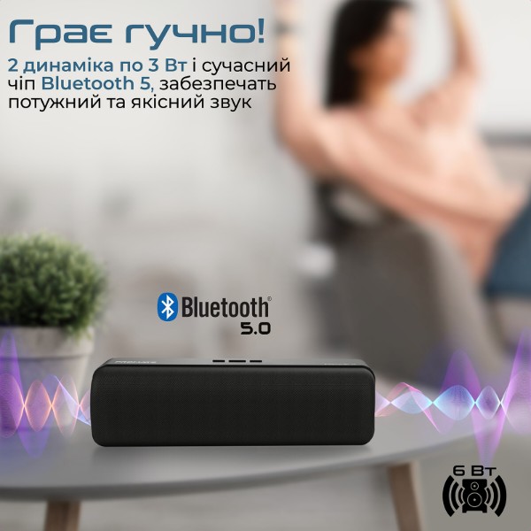Фото - Портативна акустика Promate Capsule-2.Black