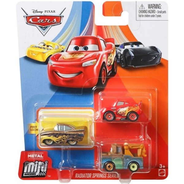 Фото - Ігровий набір Cars Mattel з 3 металевих міні-гонщиків (в ас.) (GKG01)