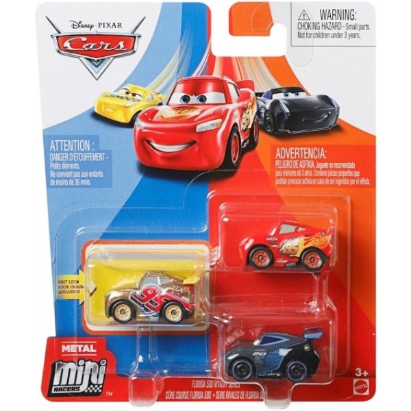 Фото - Ігровий набір Cars Mattel з 3 металевих міні-гонщиків (в ас.) (GKG01)