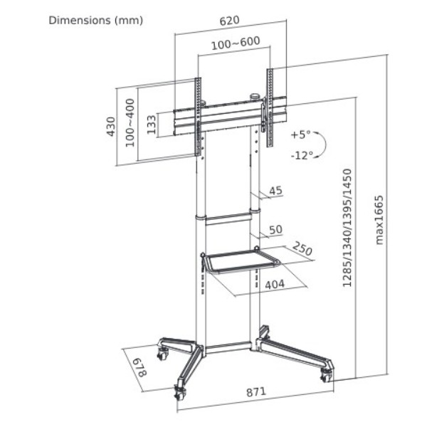 Фото - Крепление для телевизора KIVI Cart-T1040