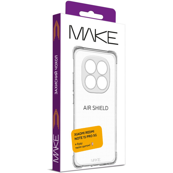 Фото - Чехол для смартфона MAKE AirShield for Xiaomi Redmi Note 15 Pro 5G  (MCAS-XRN15P5G)