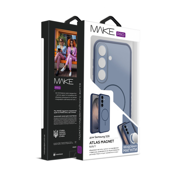 Фото - Чехол для смартфона MAKE Atlas Magnet for Samsung S26,Navy (MTLSM-SS26NV)