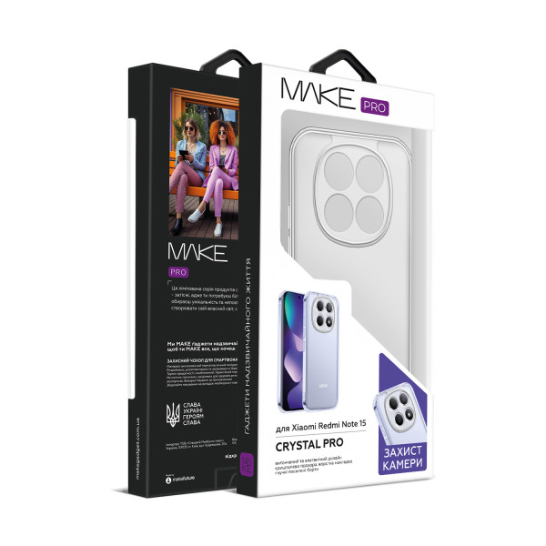 Фото - Чехол для смартфона MAKE Crystal Pro for Xiaomi Redmi Note 15 (MCC-XRN15)