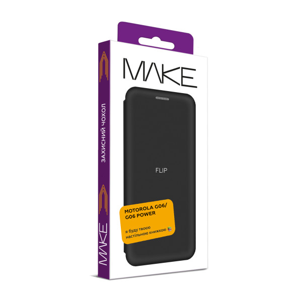 Фото - Чохол для смартфону MAKE Motorola G06/G06 Power Flip Black (MCP-MG06/G06PBK)