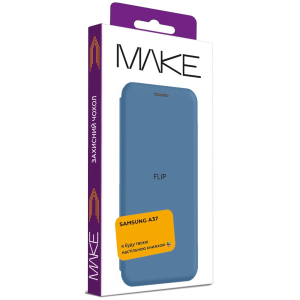 Фото - Чехол для смартфона MAKE Flip for Samsung A37, Blue (MCP-SA37BL)
