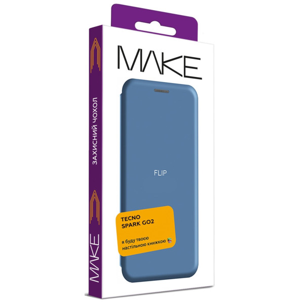 Фото - Чохол для смартфона MAKE Tecno Spark Go 2 Flip Blue (MCP-TSG2BL)