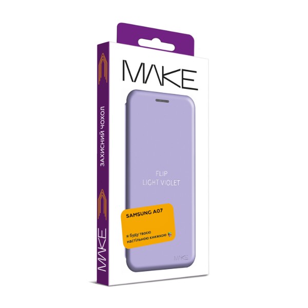 Фото - Чохол для смартфону MAKE Flip for Samsung A07, Light Violet (MCP-SA07PL)