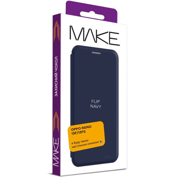 Фото - Чехол для смартфона MAKE Flip for Oppo Reno 13 F/13 FS, Navy (MCP-OR13F/FSNV)