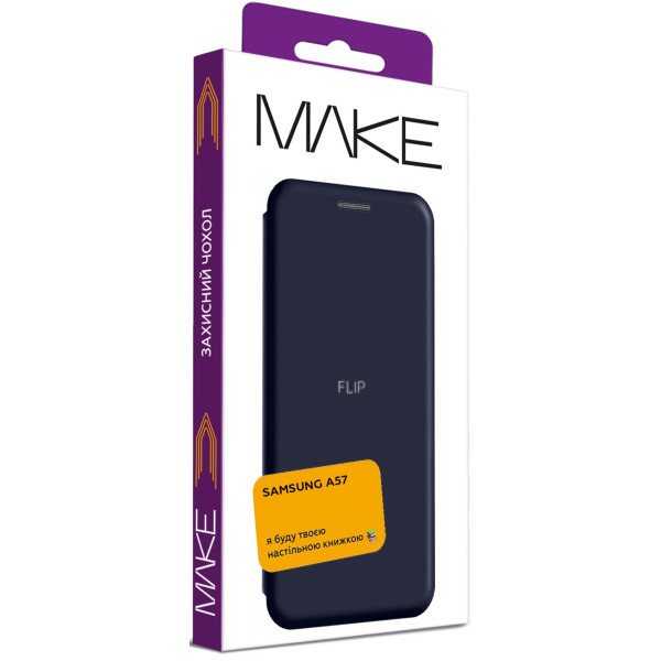Фото - Чохол для смартфону MAKE Flip for Samsung A57, Navy (MCP-SA57NV)