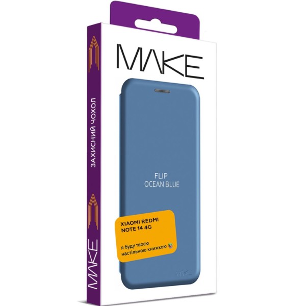 Фото - Чехол для смартфона MAKE Flip Xiaomi Redmi Note 14 4G Blue Ocean (MCP-XRN144GTL)