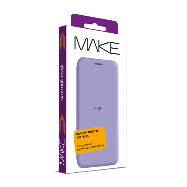 Фото - Чехол для смартфона MAKE Flip for Xiaomi Redmi Note 15, Purple (MCP-XRN15PL)