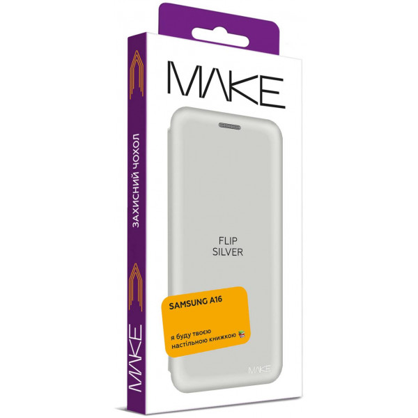 Фото - Чохол для смартфону MAKE Flip Samsung A16 Silver (MCP-SA16SI)