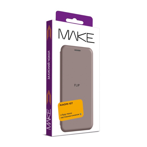 Фото - Чохол для смартфону MAKE Flip for Xiaomi 15T, Titan Grey (MCP-X15TTG)