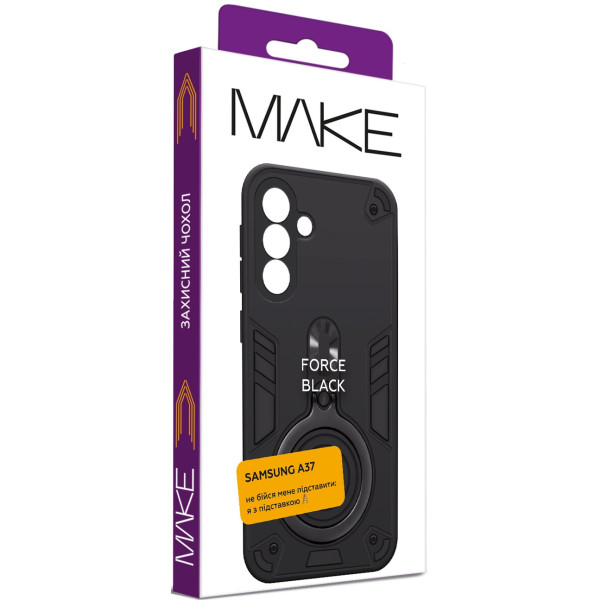Фото - Чохол для смартфону MAKE Force for Samsung A37, Black (MCRC-SA37BK)