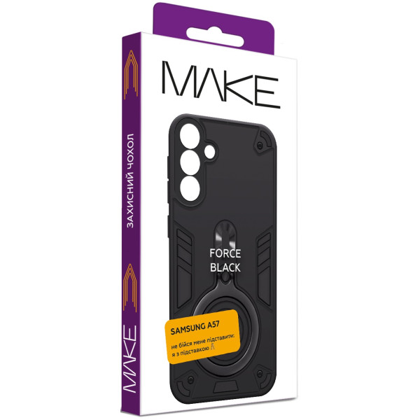 Фото - Чохол для смартфону MAKE Force for Samsung A57, Black (MCRC-SA57BK)