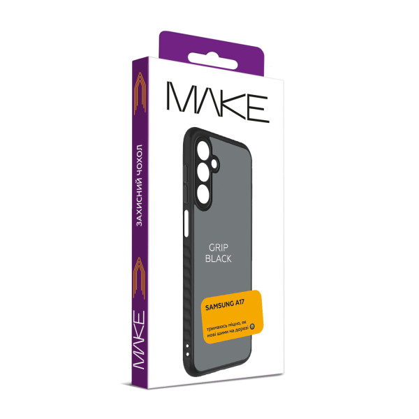 Фото - Чехол для смартфона MAKE for Samsung A17 Grip Black (MGRP-SA17BK)