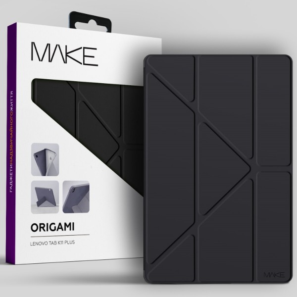 Фото - Чехол для планшета MAKE Origami for Lenovo Tab K11 Plus, Black (MTCO-LTK11PBK)