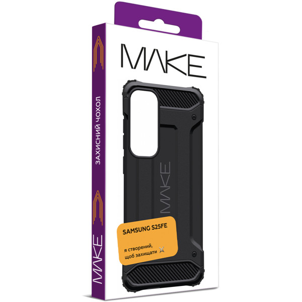 Фото - Чохол для смартфону MAKE Panzer for Samsung S25 FE, Black (MCN-SS25FEBK)