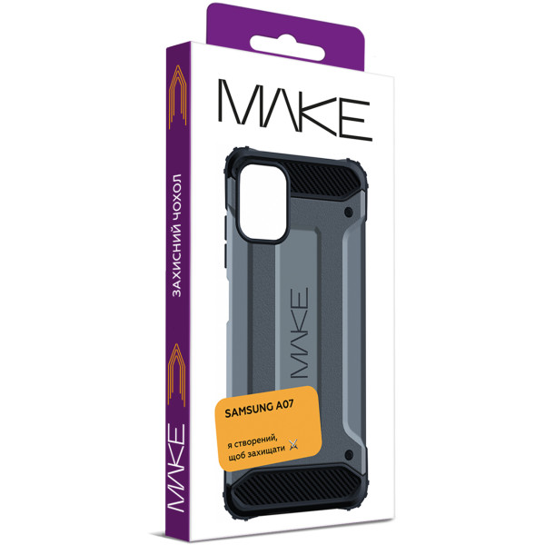 Фото - Чохол для смартфону MAKE Panzer for Samsung A07, Steel Blue (MCN-SA07BL)
