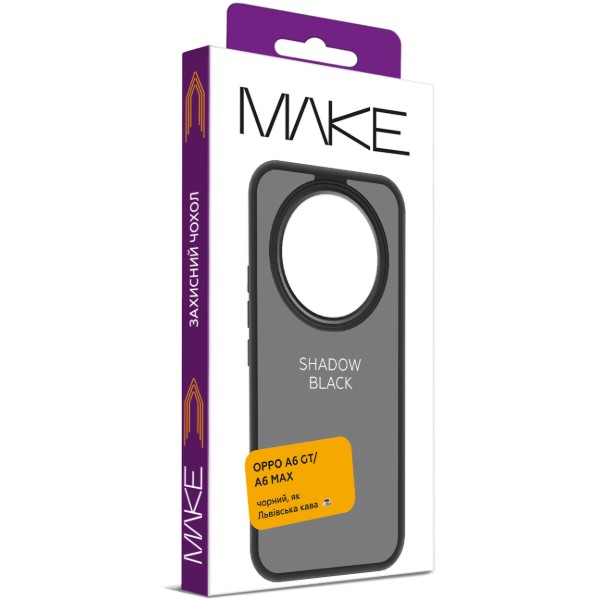 Фото - Чехол для смартфона MAKE Shadow for Oppo A6 GT/A6 Max, Black (MCSD-OA6GT/A6MBK)