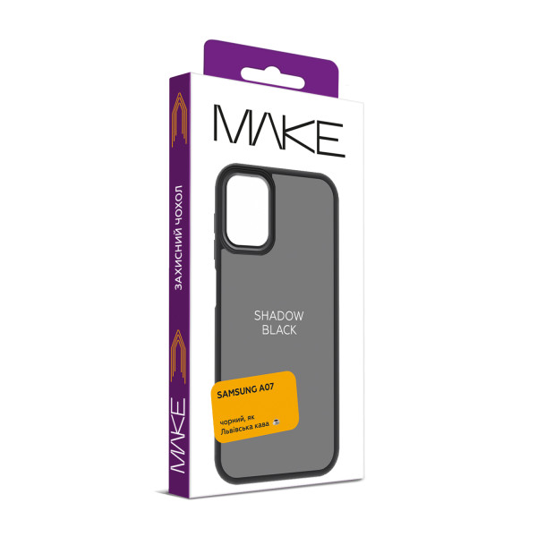 Фото - Чохол для смартфону MAKE Shadow for Samsung A07, Black (MCSD-SA07BK)