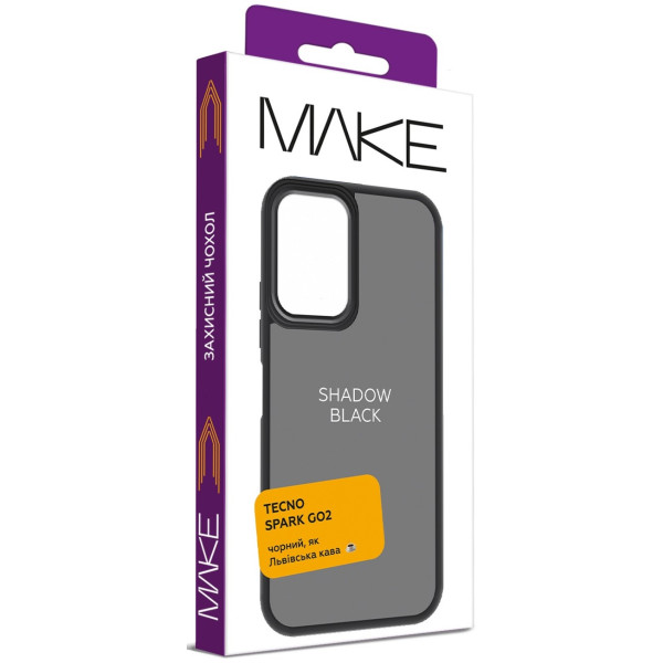 Фото - Чохол для смартфона MAKE Tecno Spark Go 2 Shadow Black (MCSD-TSG2BK)