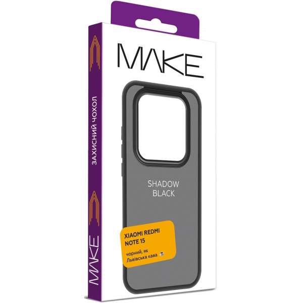Фото - Чохол для смартфону MAKE Shadow for Xiaomi Redmi Note 15, Black (MCSD-XRN15BK)