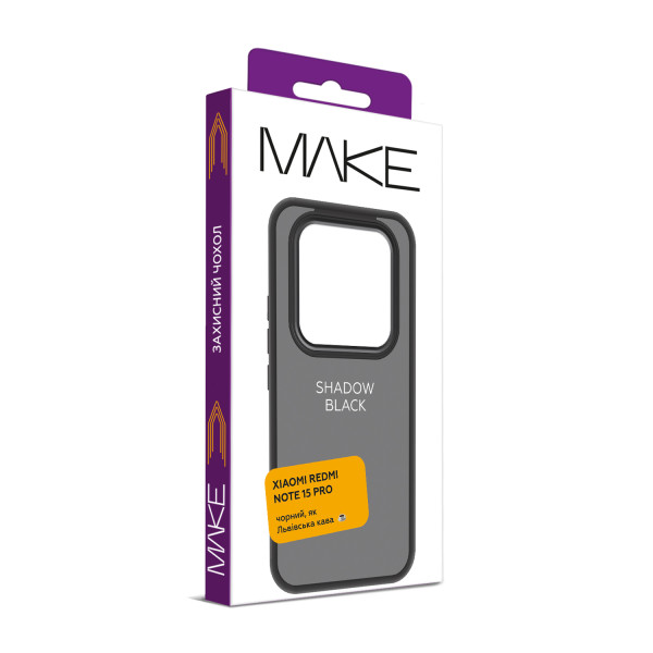 Фото - Чохол для смартфону MAKE Shadow for Xiaomi Redmi Note 15 Pro, Black 4G (MCSD-XRN15PBK)