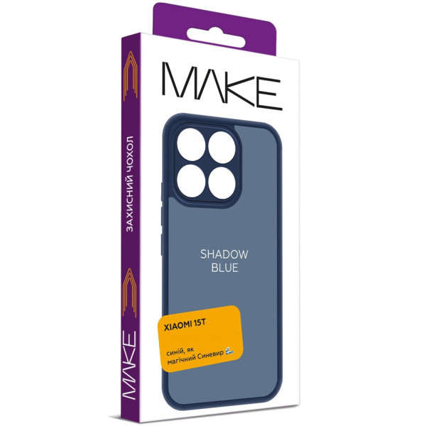 Фото - Чехол для смартфона MAKE Shadow for Xiaomi 15T, Blue (MCSD-X15TBL)