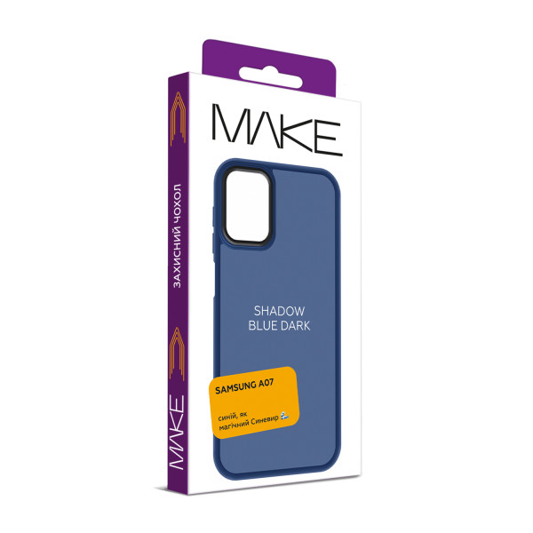 Фото - Чохол для смартфону MAKE Shadow for Samsung A07, Dark Blue (MCSD-SA07BL)