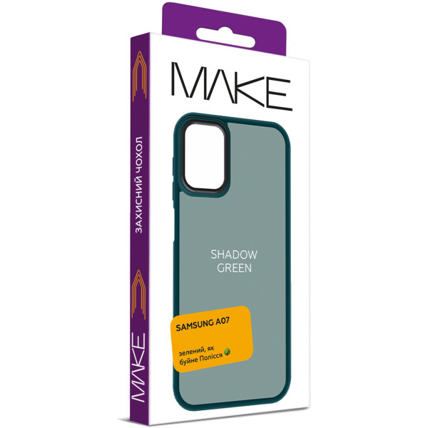 Фото - Чохол для смартфону MAKE Shadow for Samsung A07, Green (MCSD-SA07G)