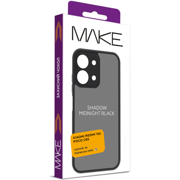 Фото - Чохол для смартфону MAKE Shadow for Xiaomi Redmi 15C/Poco C85,Midnight Black (MCSD-XR15CMB)