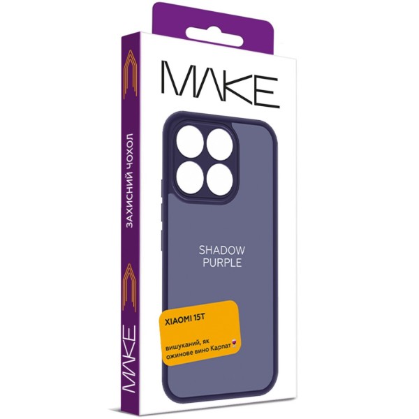 Фото - Чохол для смартфону MAKE Shadow for Xiaomi 15T, Purple (MCSD-X15TPL)
