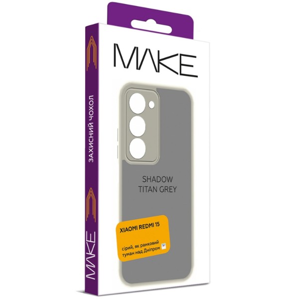 Фото - Чехол для смартфона MAKE Shadow for Xiaomi Redmi 15, Titan Grey (MCSD-XR15TG)