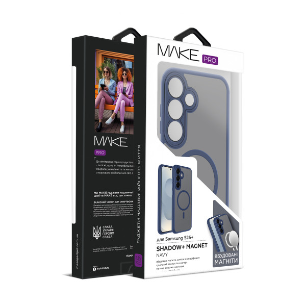 Фото - Чехол для смартфона MAKE Shadow plus Magnet for Samsung S26 Plus, Navy (MCSDM-SS26PNV)