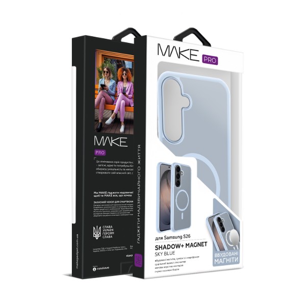 Фото - Чехол для смартфона MAKE Shadow plus Magnet for Samsung S26, Sky Blue (MCSDM-SS26SB)