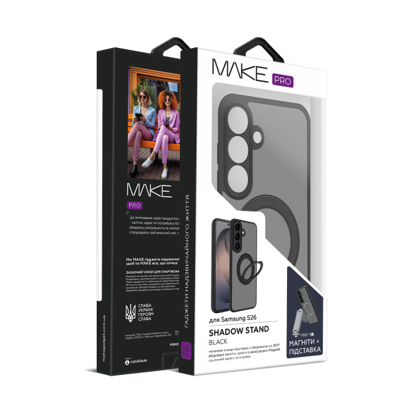Фото - Чехол для смартфона MAKE Shadow for Samsung S26, Stand Black (MCSDT-SS26BK)
